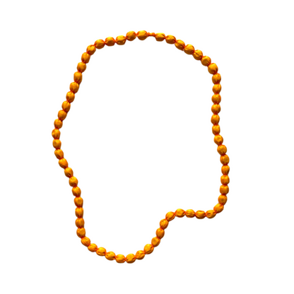 Collier simple en tissu avec perle