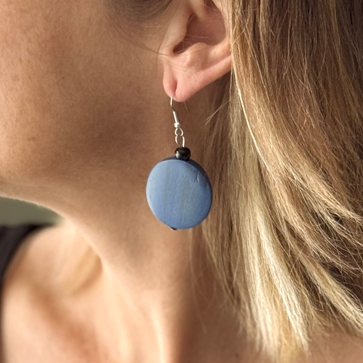 Wooden Disc earring