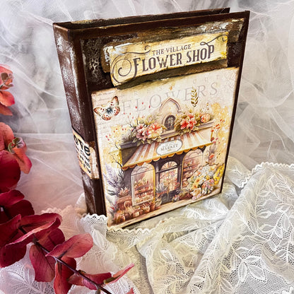 Bloc de découpes « Flower Shop » 15 x 15 cm 24 feuilles/paquet