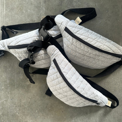 Le sac bandoulière – Matelassé gris