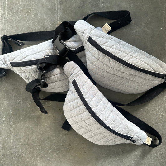 Le sac bandoulière – Matelassé gris
