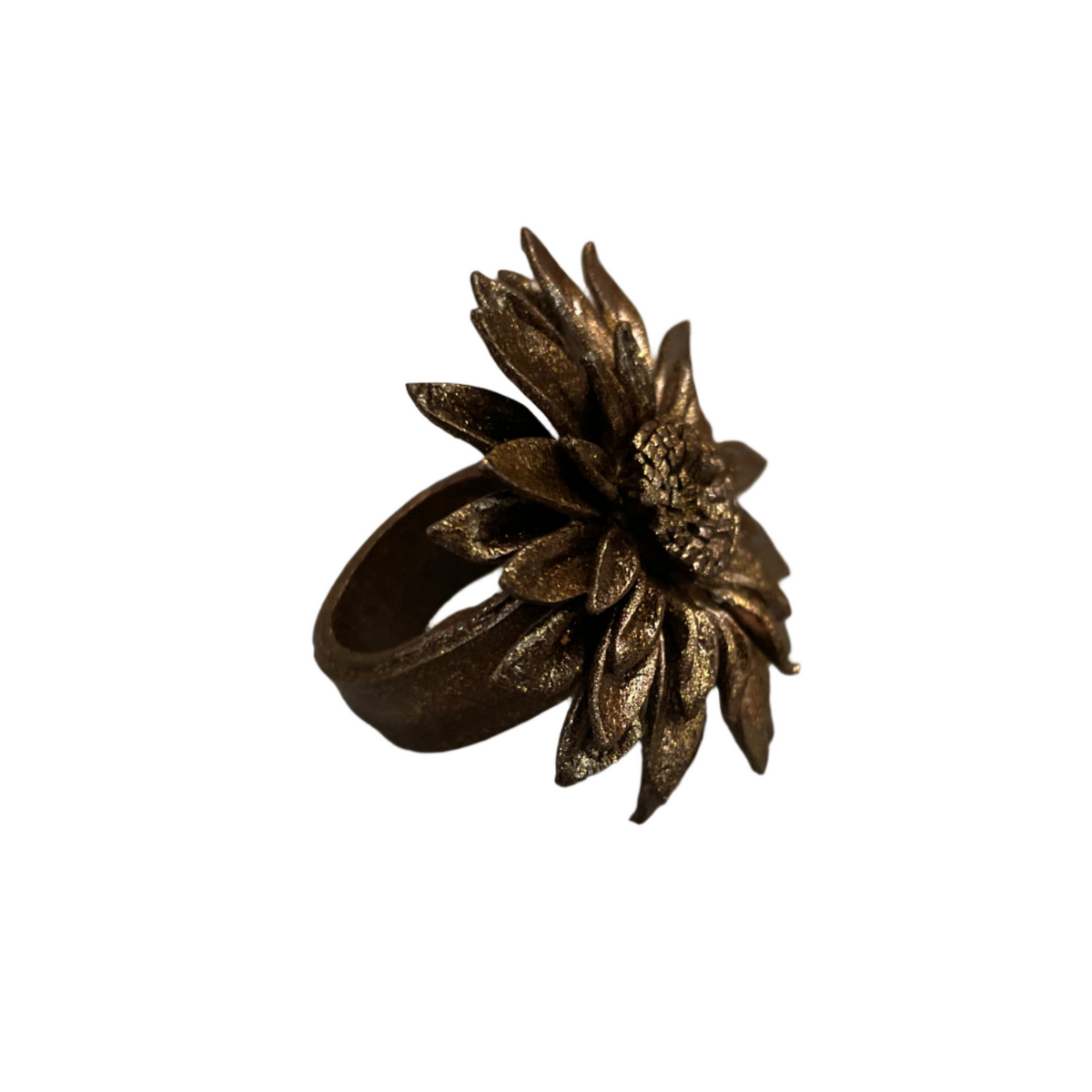 Bague Fleur en Cuir