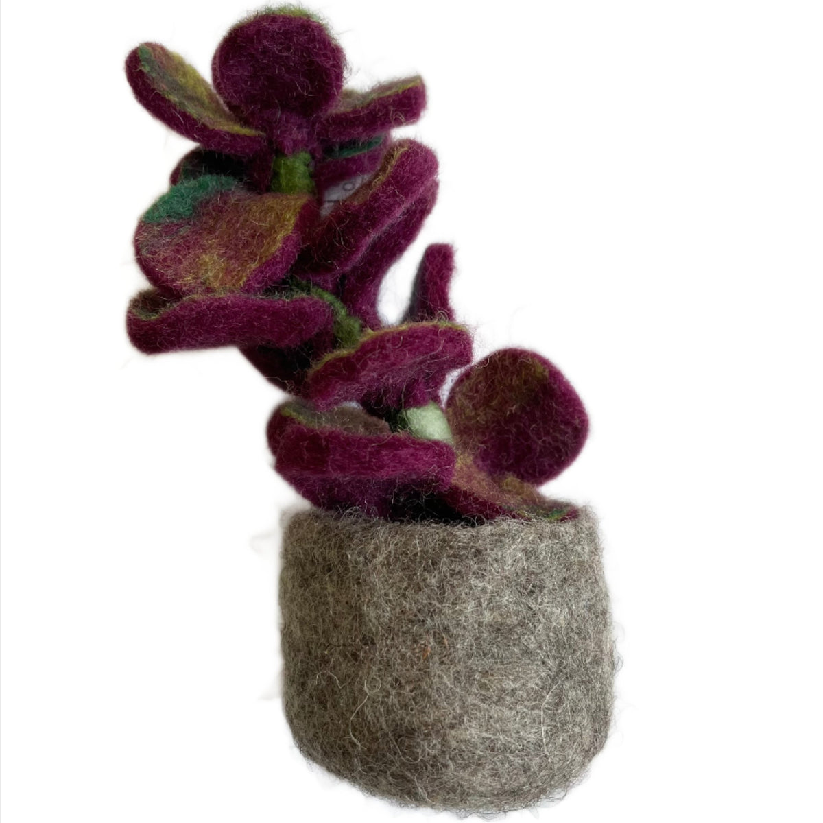 Plante violette en feutre