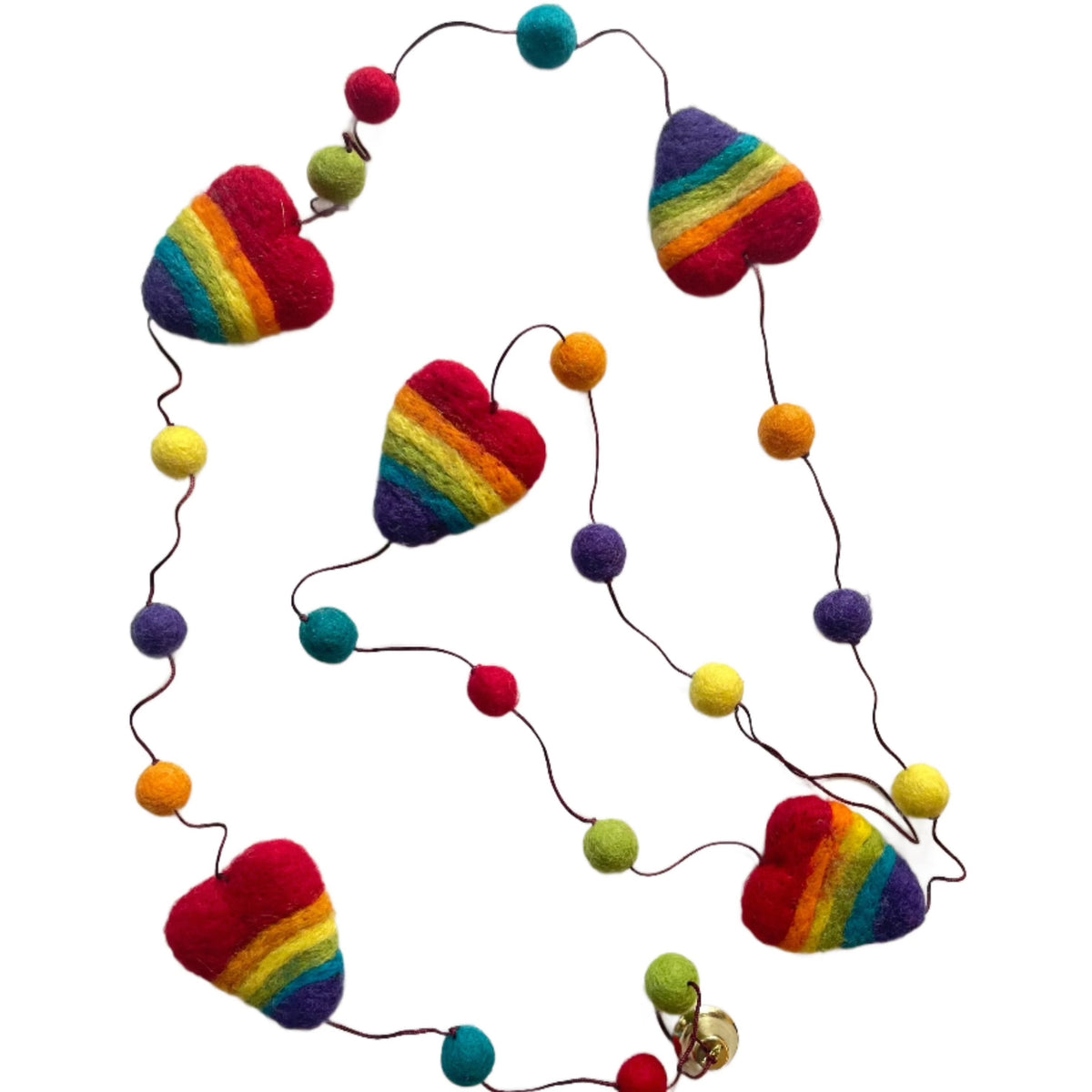 String Of Rainbow Hearts