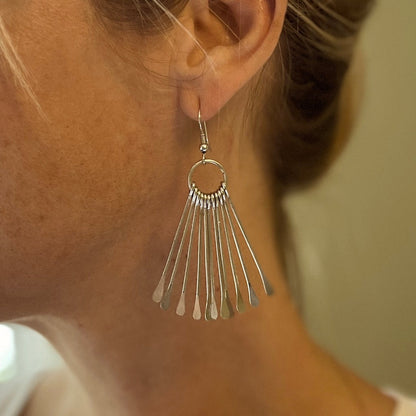 Boucles d'oreilles allumette - Couleur argent