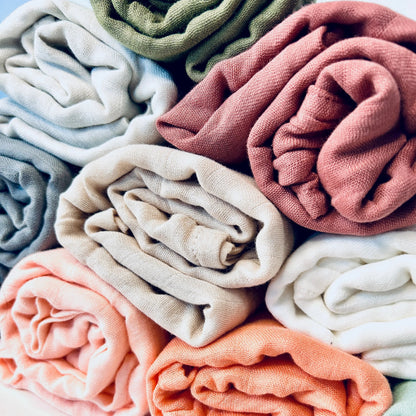 Mousseline de bambou pour bébé kaki