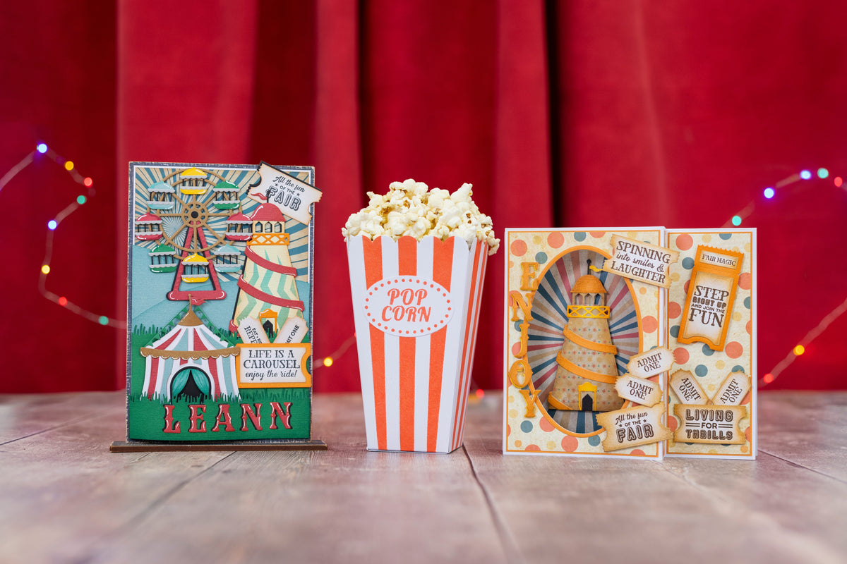 Jeu de matrices et de pochoirs en métal vintage sur le thème du carnaval - Helter Skelter
