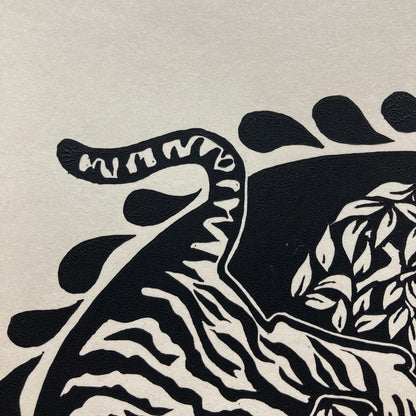 'Tiger' lino print