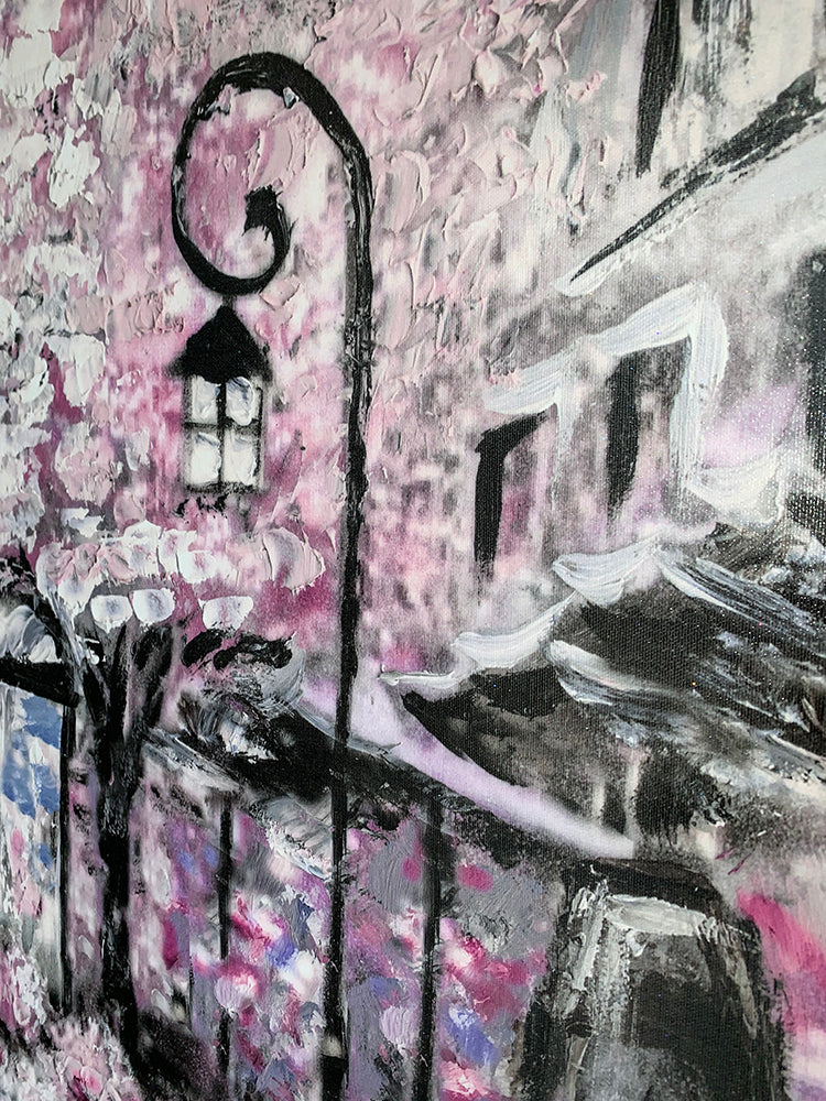 Joli Paris rose - Décoration murale en toile - Art mural