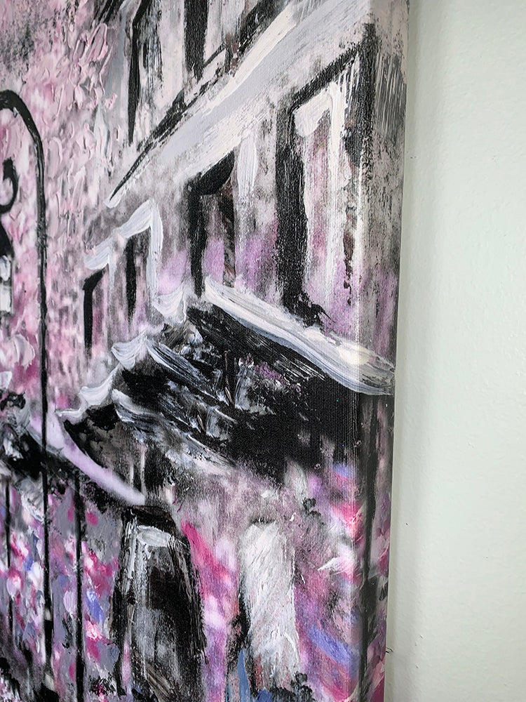 Joli Paris rose - Décoration murale en toile - Art mural