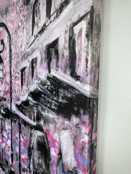 Joli Paris rose - Décoration murale en toile - Art mural