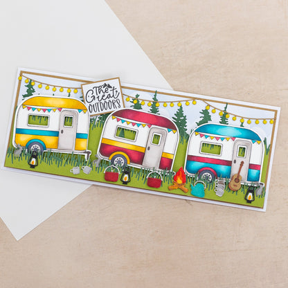 Crafters Companion The Great Outdoors Metal Die Set - Around the Campfire