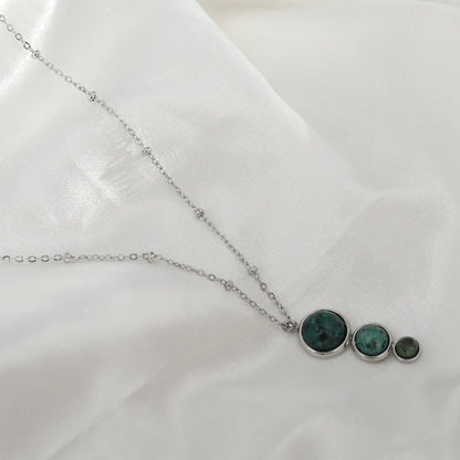 INDY : Collier en argent avec pendentif à 3 pierres