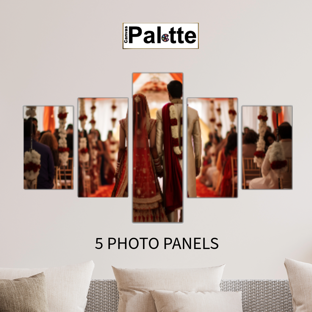 Impression sur toile fractionnée 5 panneaux personnalisés