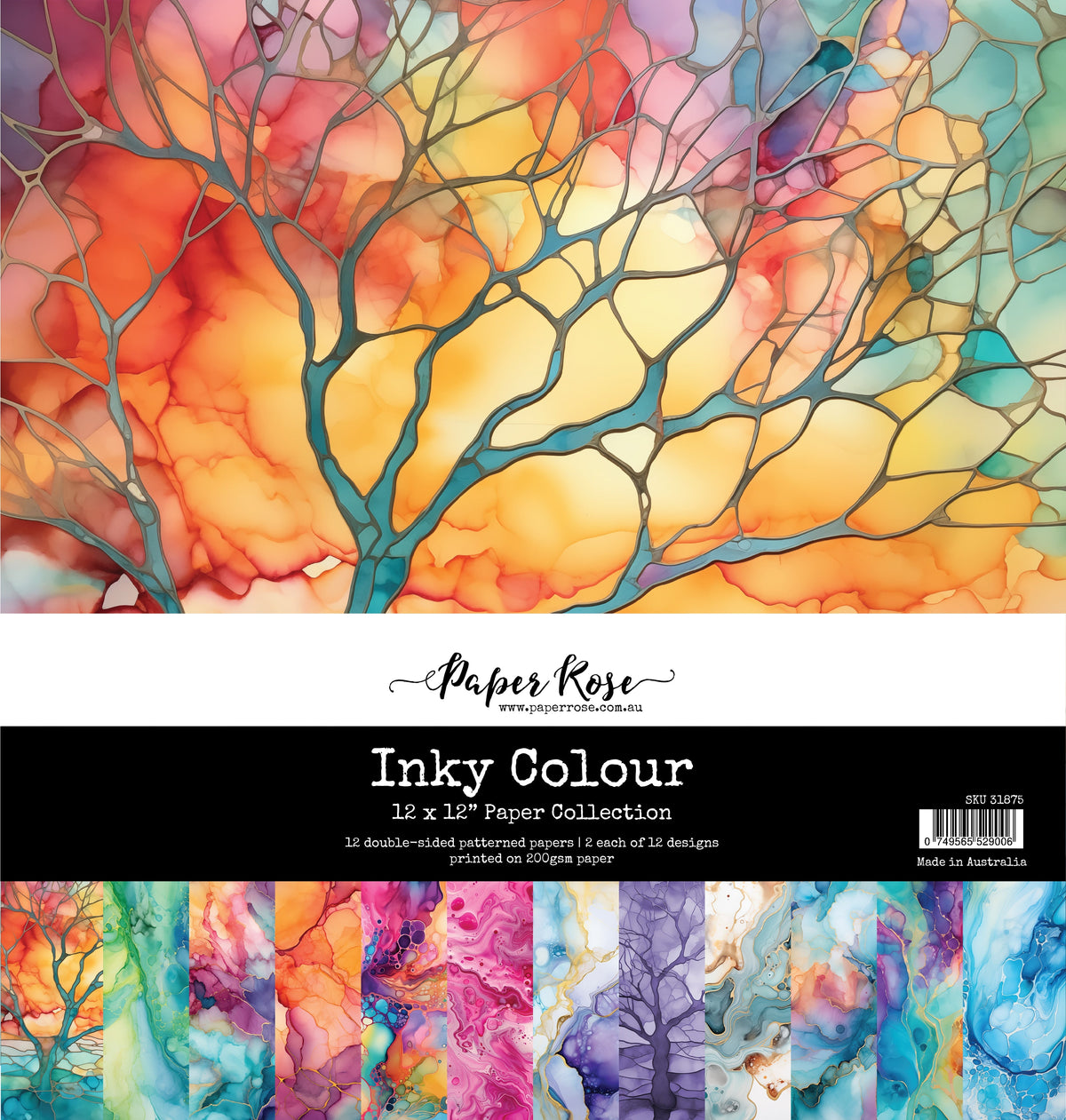 Collection de papiers Inky Colour 12x12 31875
