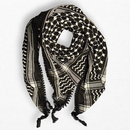 Layl Kufiya (Keffiyeh) | Inverted Black & White