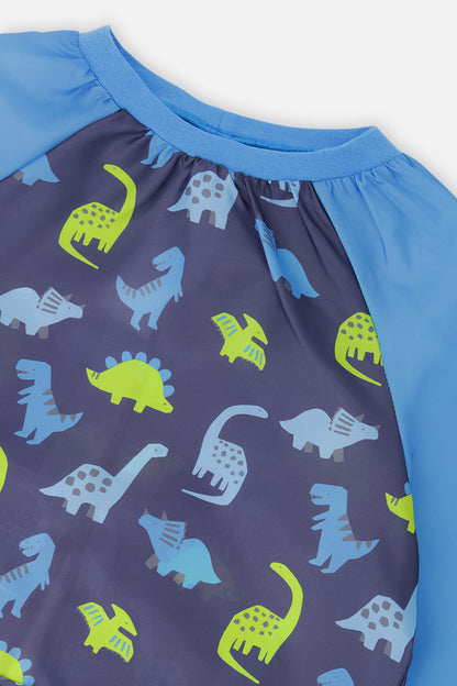 Apron Blue Printed Dinos