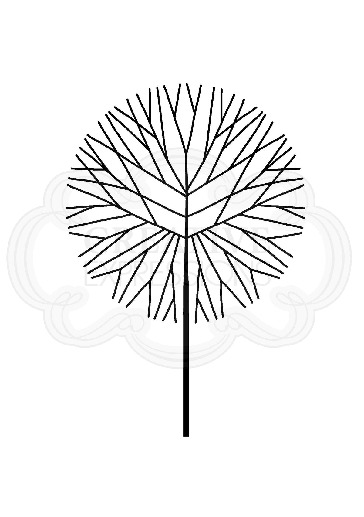 Woodware Clear Singles Mini Round Twiggy Tree