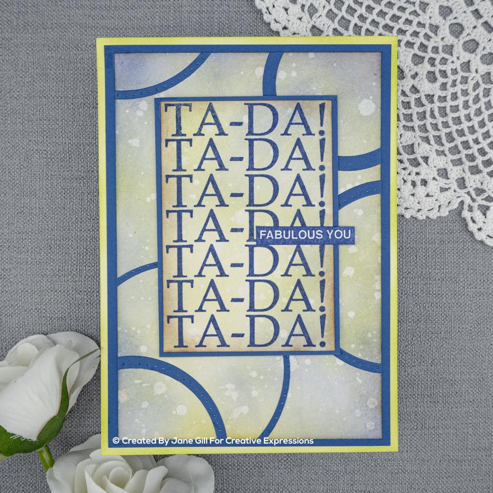 Tampon transparent individuel Woodware « Ta Da ! » 10 x 15 cm