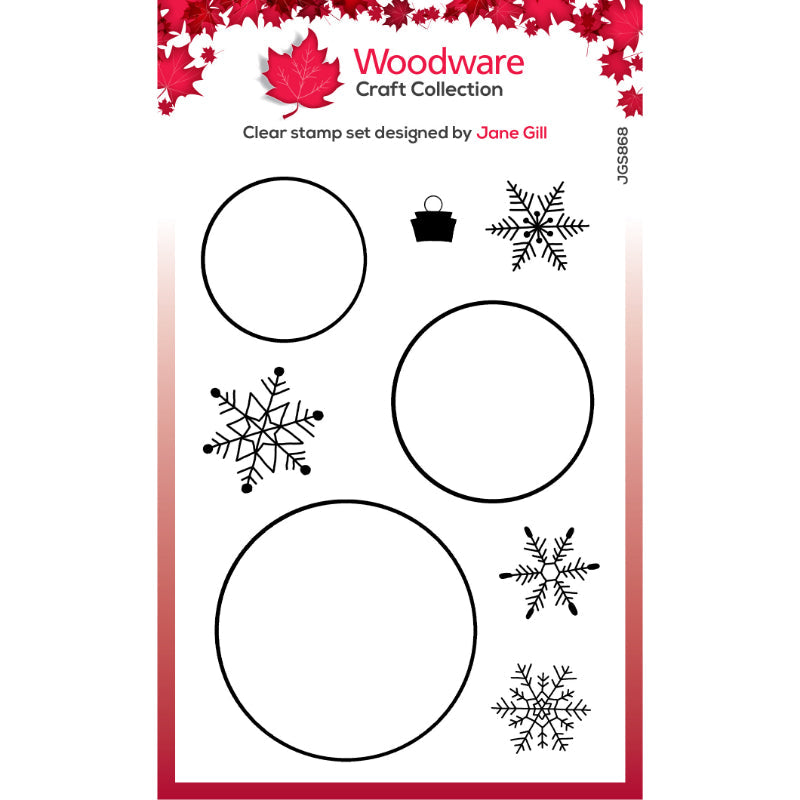 Tampon Woodware Clear Singles Paintable Baubles Circles 4 po x 6 po