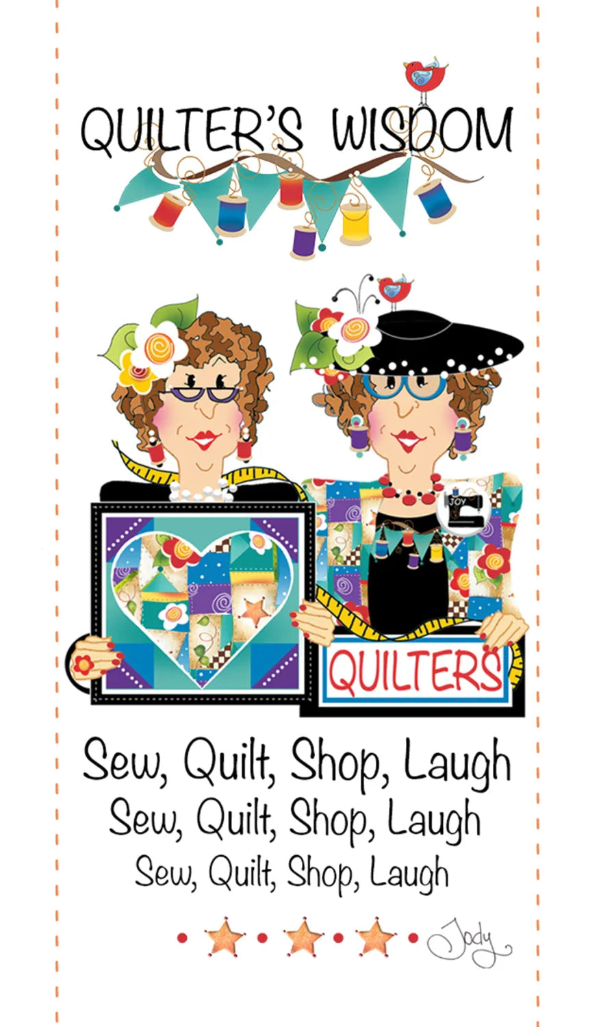 Aimant de boutique de courtepointe « Le Rire des Quilteuses » - Rire