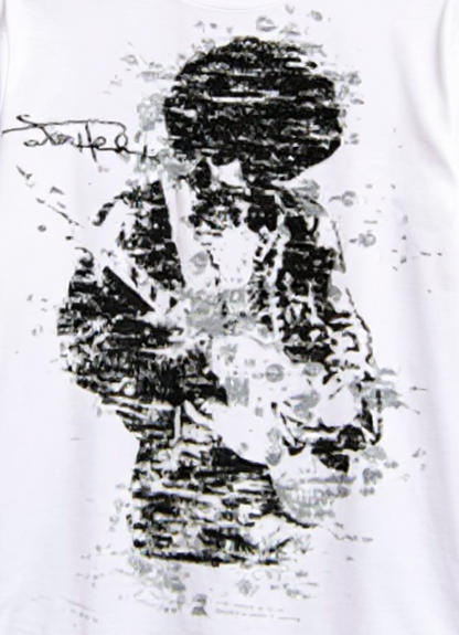 Jimi Hendrix Topography White T-Shirt