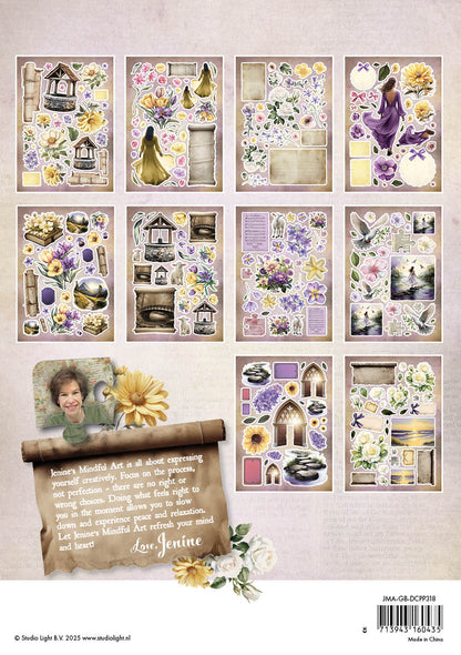 JMA Bloc de papier prédécoupé Éléments en papier Growing & Blooming 20 feuilles