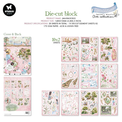 JMA Éléments en papier découpé Romantisme 148x210x5mm 20 feuilles n°52