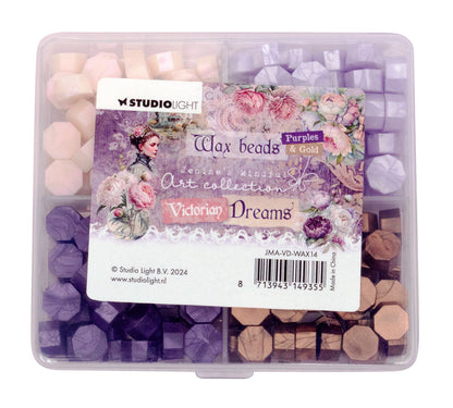 Perles de cire JMA 4 couleurs Rêves victoriens violets 60 G