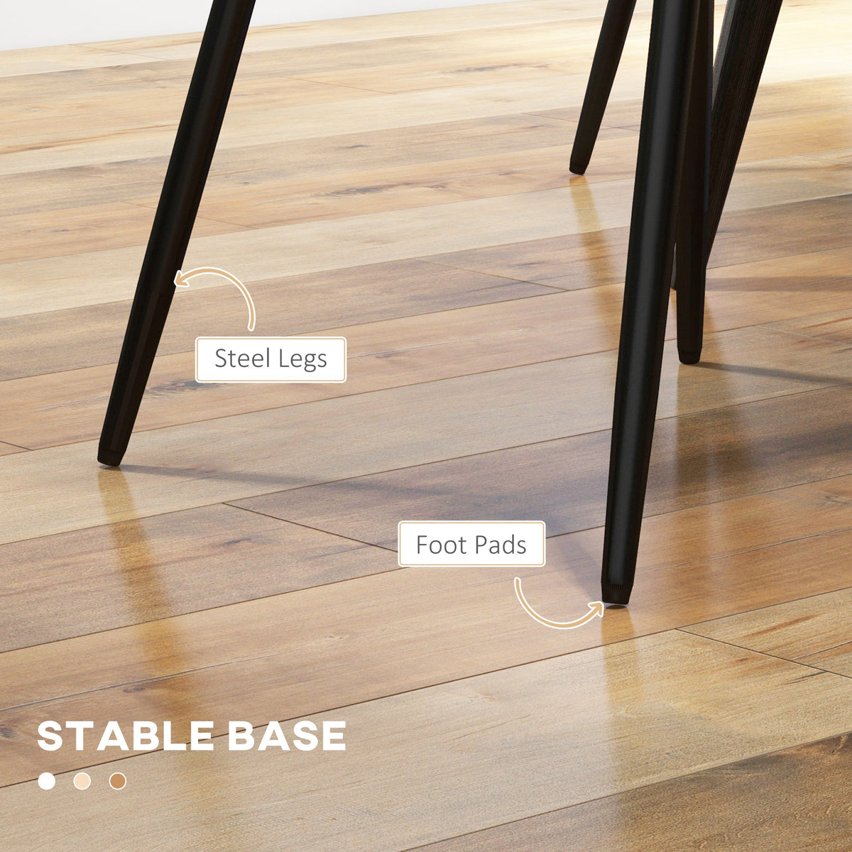 Chaises de salle à manger modernes en cuir vegan Blake avec capitonnage losange - Lot de 4 - Gris