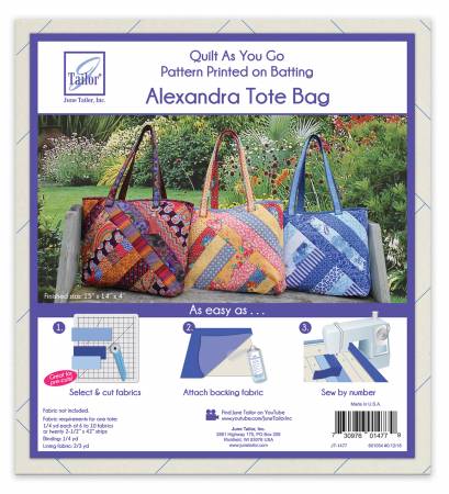 Quilt As You Go - Sac fourre-tout Alexandra Design - June Tailor
