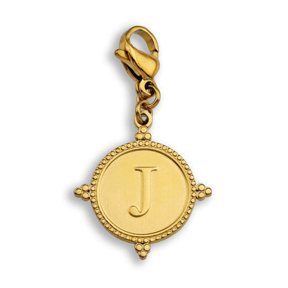 Gold Ornate Alphabet Letter Charms (A–Z) for Necklaces & Bracelets