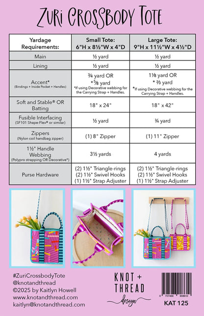 Knot and Thread Design - Zuri Crossbody Tote
