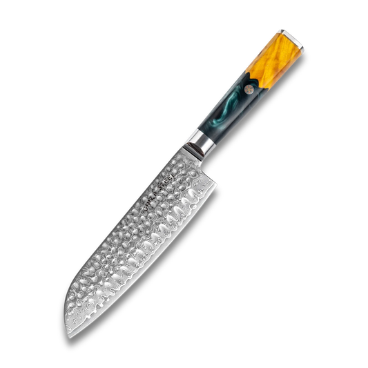 Kaze Katana Santoku Knife 7″ | Damascus Steel by Ginza Steel