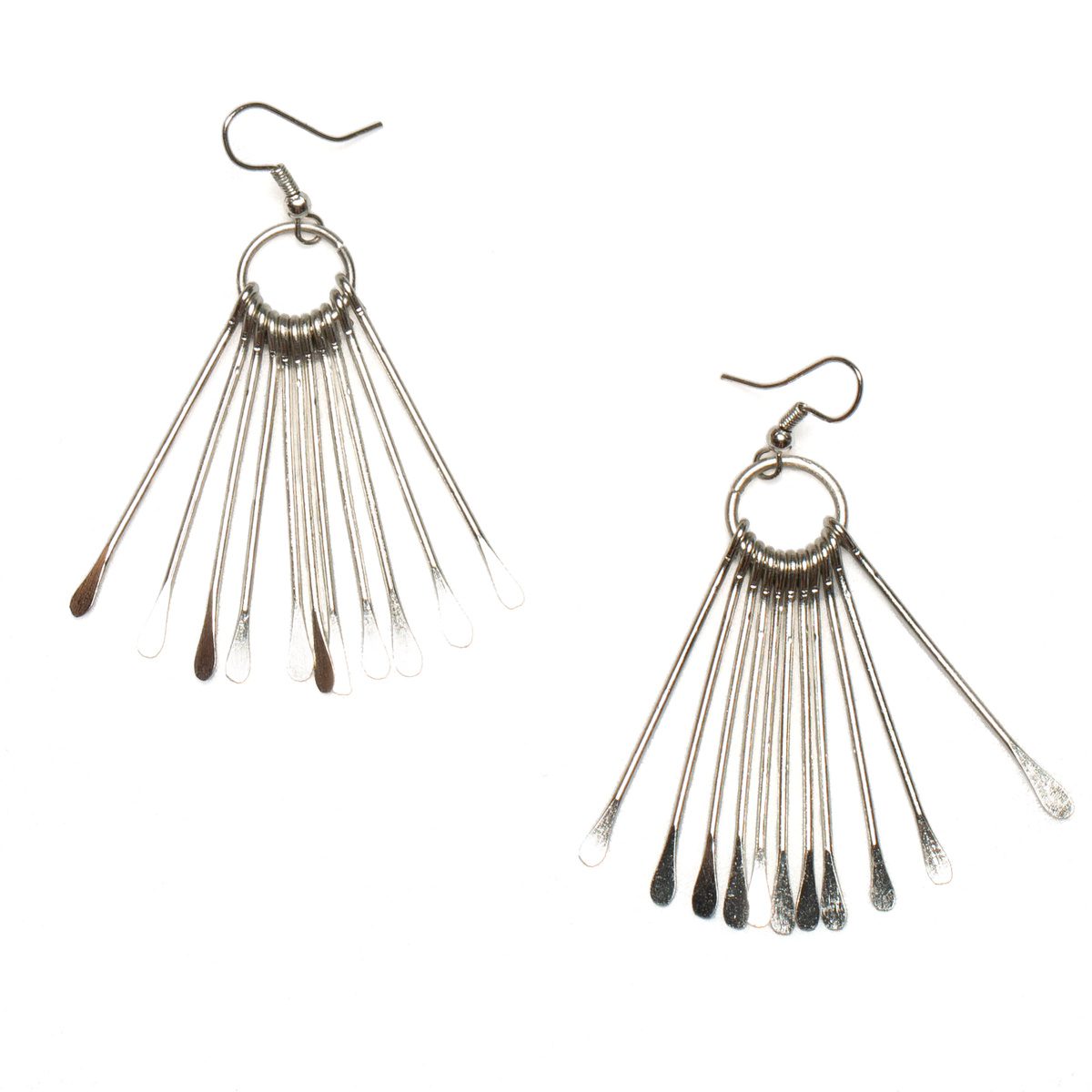 Boucles d'oreilles allumette - Couleur argent