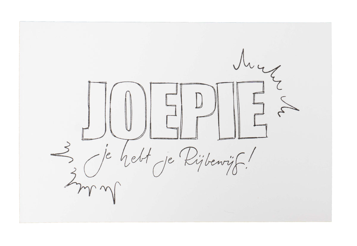 KJ Clear stamp Sentiments Joepie Essentials 105x148x3mm n°187