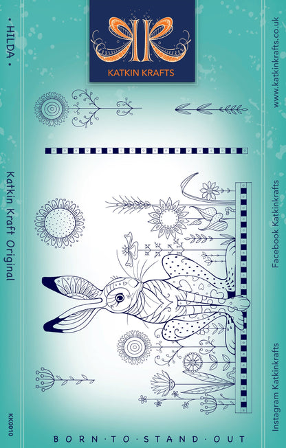 Katkin Krafts Hilda Lot de Tampons Transparents 15,24 cm x 20,32 cm