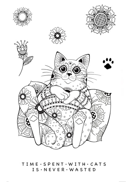 Katkin Krafts Just Chillin' Lot de tampons transparents 6 x 8 po