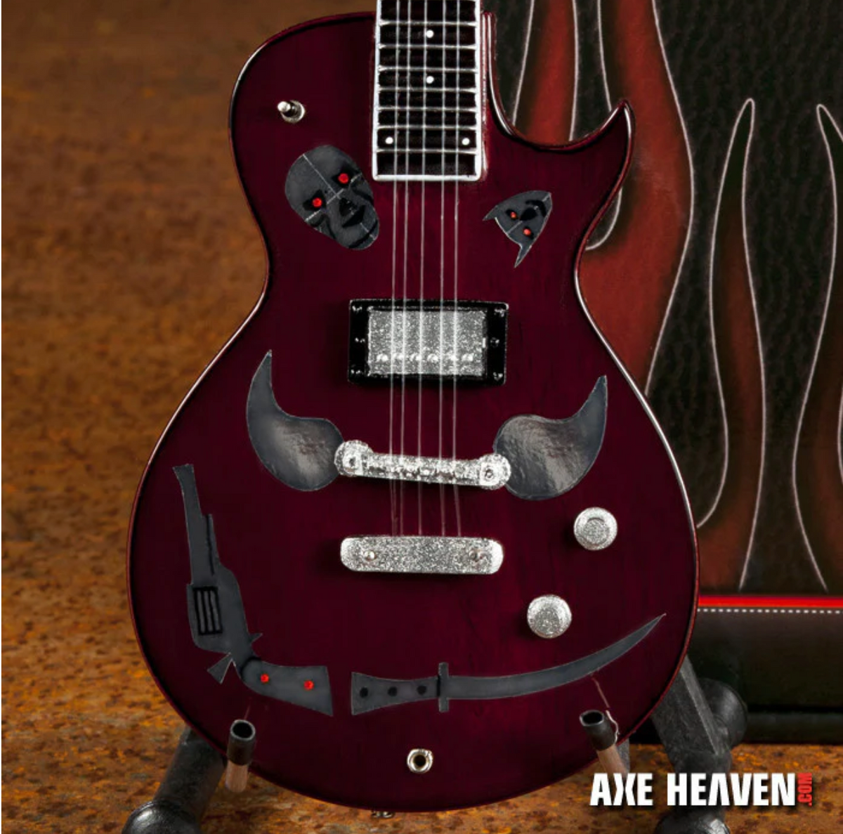 Keith Richards 1981 Zemaitis Macabre Miniature Guitar Replica Collectible