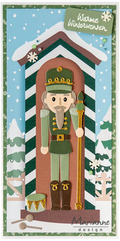 Marianne Design A4 Cutting Sheet - Home for Christmas by Marleen