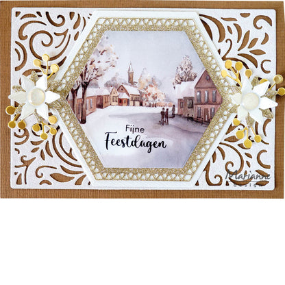 Matrice de découpe Marianne Design Craftables - Volutes d'arrière-plan A6