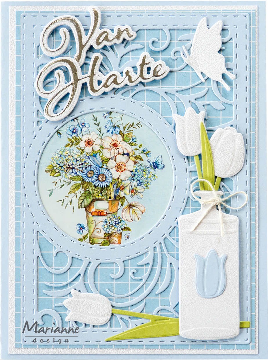 Marianne Design Papier Cartonné 6x12 - Bonjour Printemps
