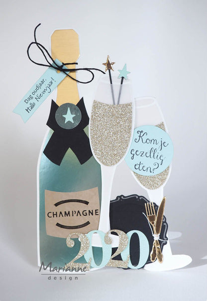 Pochoir artisanal Champagne de Marleen