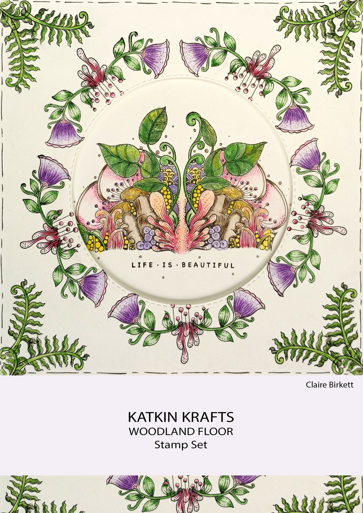 Katkin Krafts Le Sol de la Forêt – Lot de Tampons Transparents 6 po x 8 po