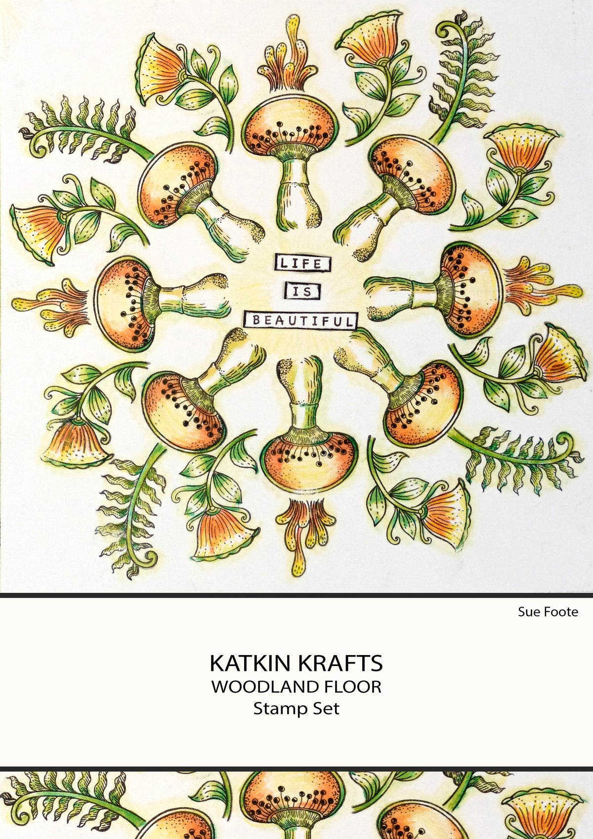 Katkin Krafts Le Sol de la Forêt – Lot de Tampons Transparents 6 po x 8 po