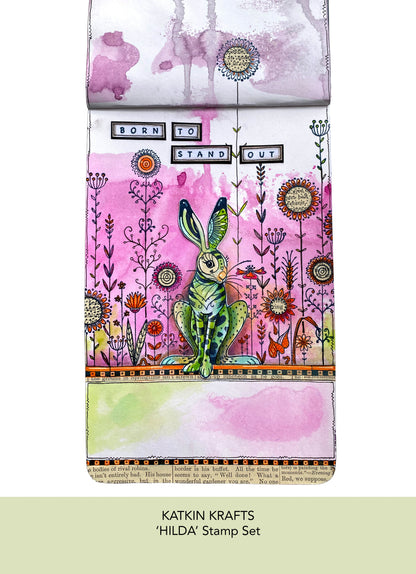Katkin Krafts Hilda Lot de Tampons Transparents 15,24 cm x 20,32 cm