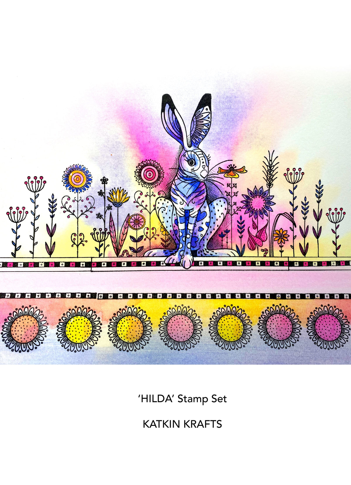 Katkin Krafts Hilda Lot de Tampons Transparents 15,24 cm x 20,32 cm
