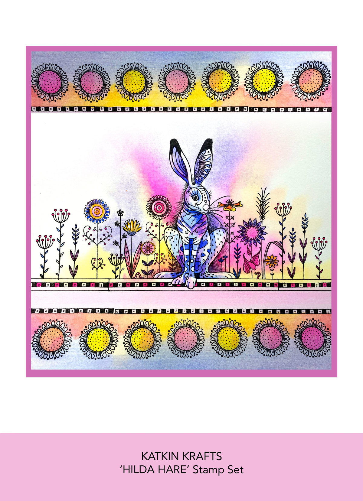 Katkin Krafts Hilda Lot de Tampons Transparents 15,24 cm x 20,32 cm