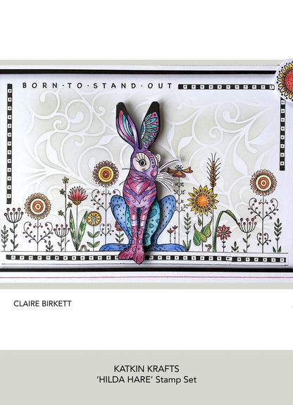 Katkin Krafts Hilda Lot de Tampons Transparents 15,24 cm x 20,32 cm
