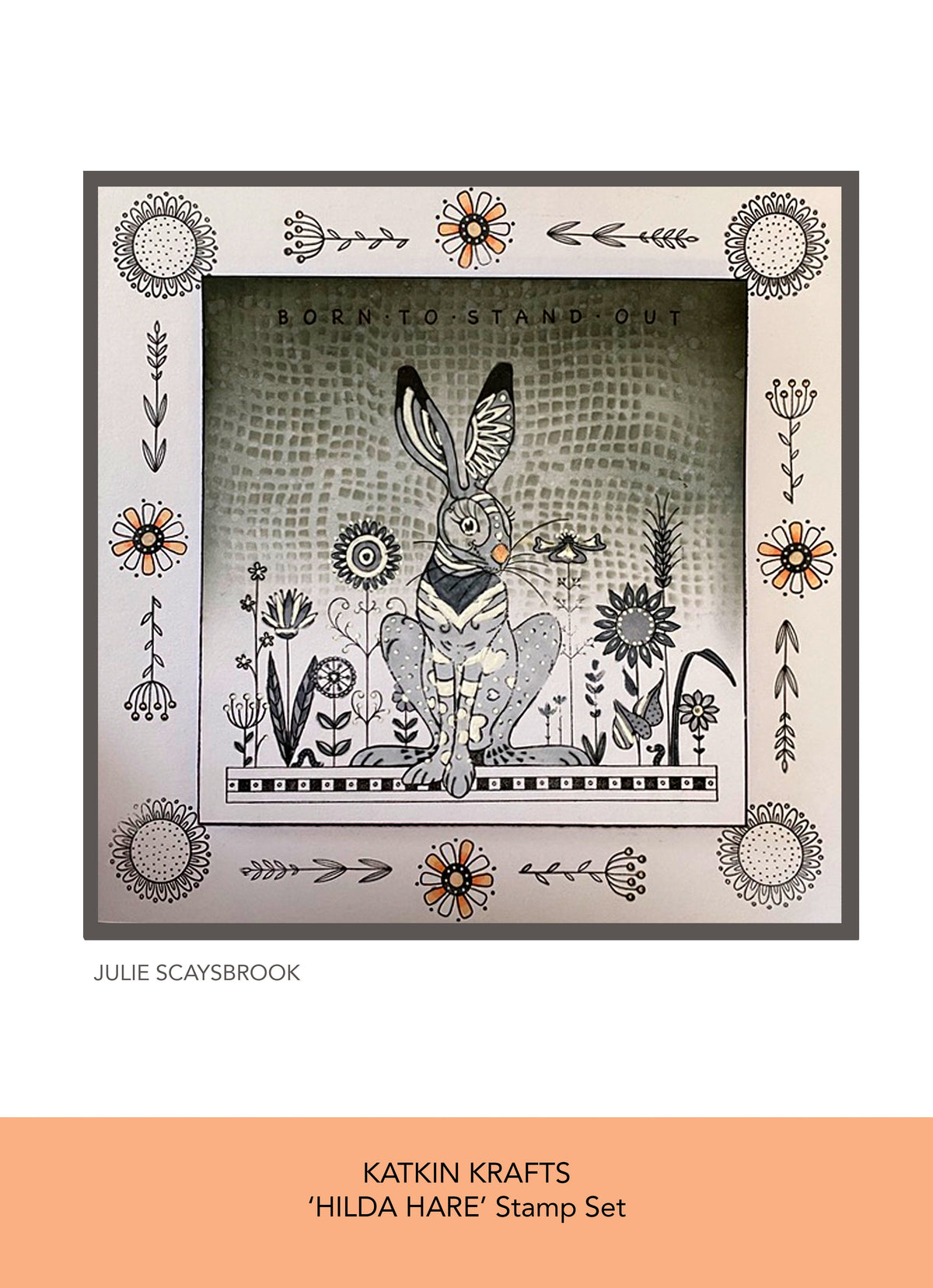 Katkin Krafts Hilda Lot de Tampons Transparents 15,24 cm x 20,32 cm